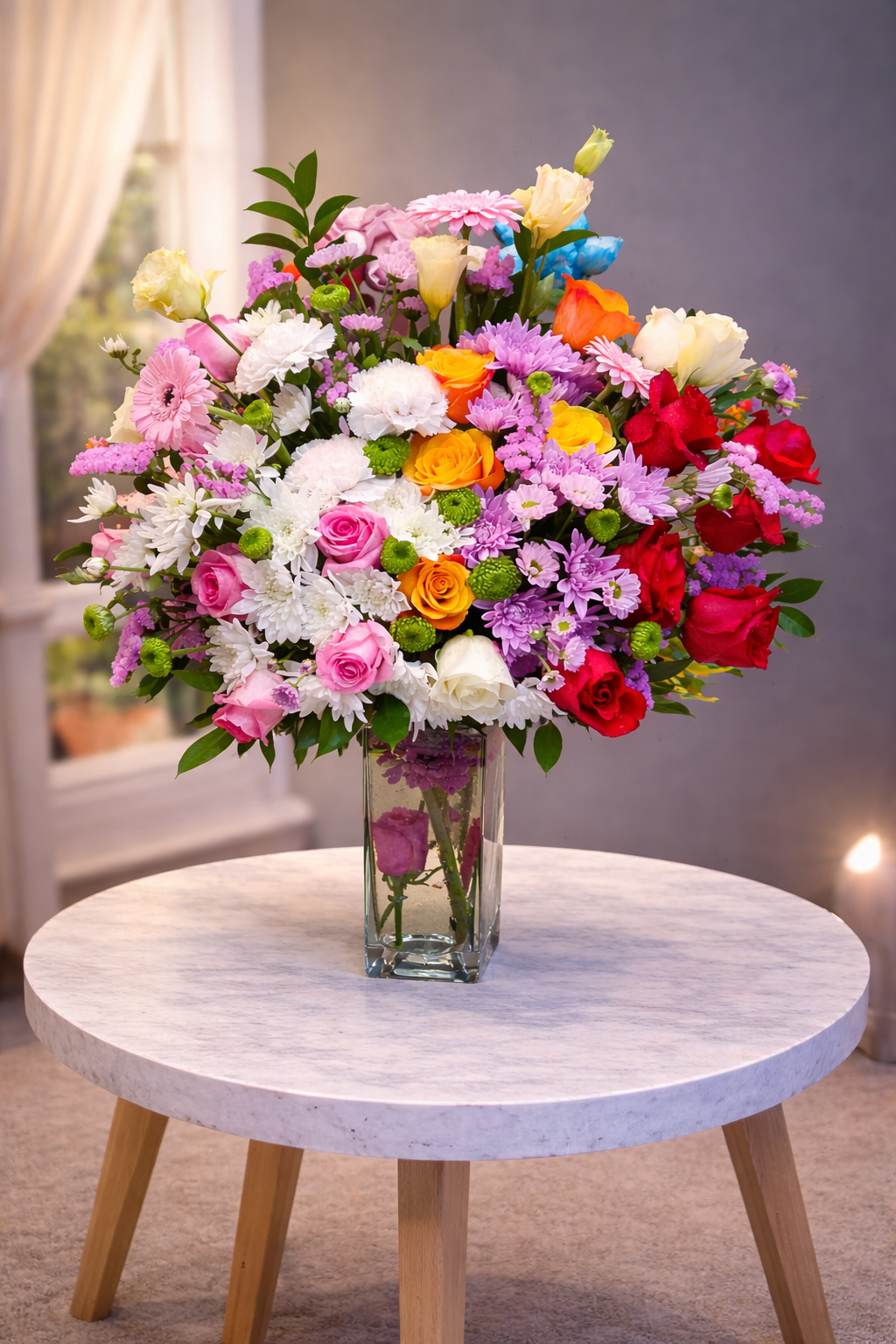 Mixed Flowers Vase Arrangement