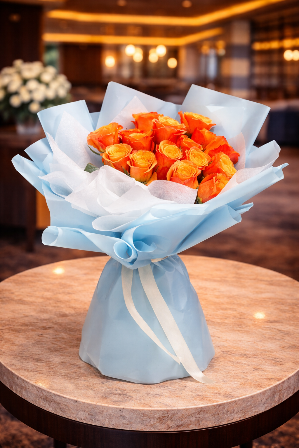 Refreshing Orange Roses Bouquet