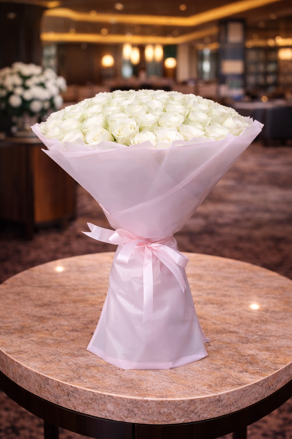 Pure White Roses Bouquet