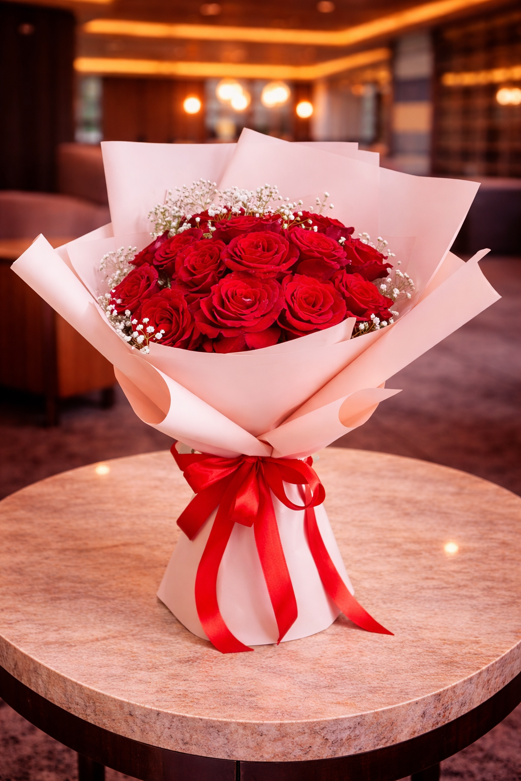 Red Roses Romantic Bouquet