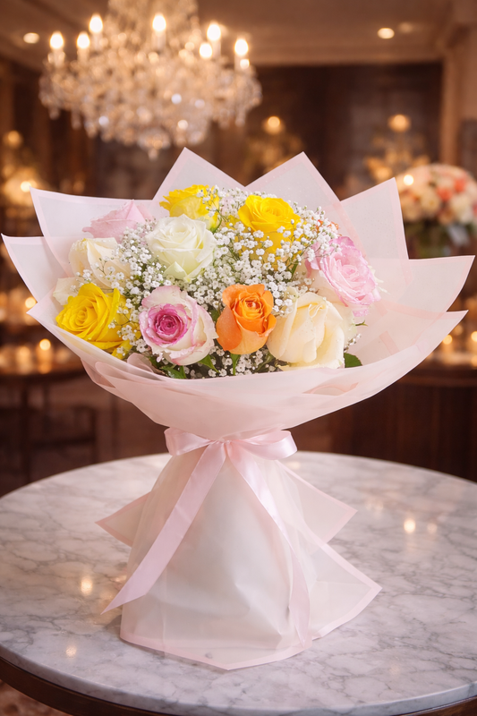 Mixed Roses Hand Picked Bouquet