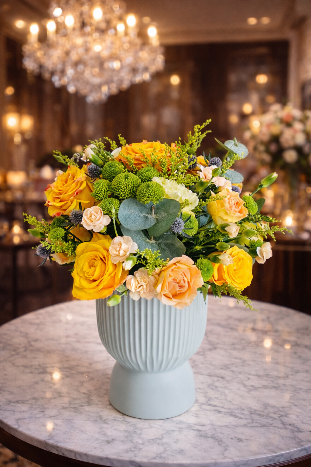 Premium Orange Roses Vase Arrangement