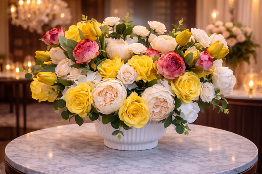 Artificial Flowers Decoration with Vase