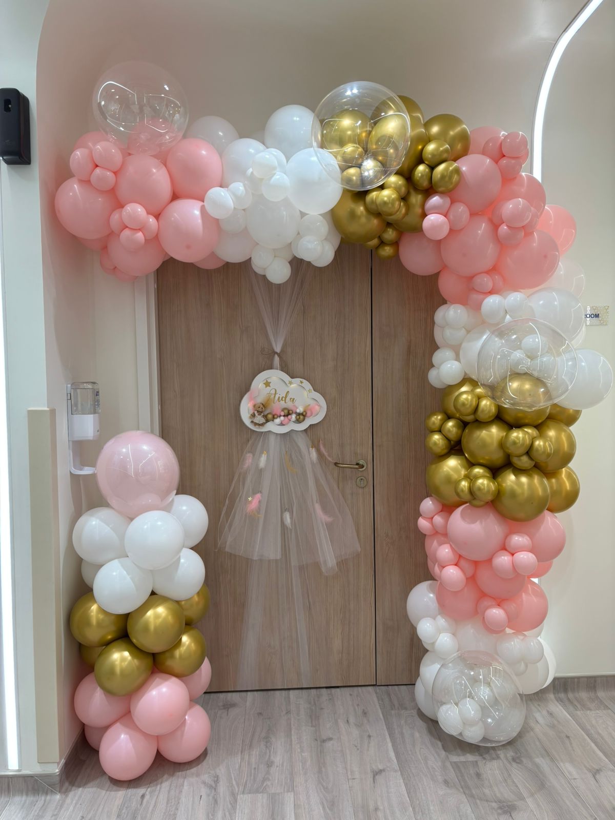 New baby born arrangement with installation at your place